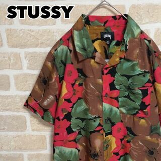 STUSSY - 美品 STUSSY ステューシー アロハシャツ オープンカラー 開襟 総柄 M