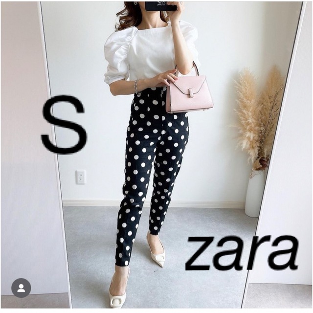 ZARA ドットプリントパンツ S