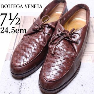 ボッテガヴェネタ(Bottega Veneta)のBottegaVeneta ボッテガヴェネタ 24.5 リボン ローファー 茶(ローファー/革靴)
