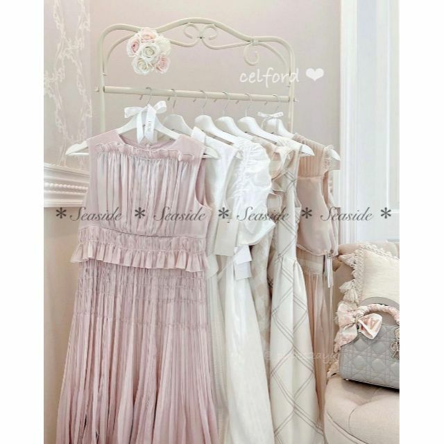 CELFORD - セルフォード プリーツワンピース 完売品 ピンク 美人百花