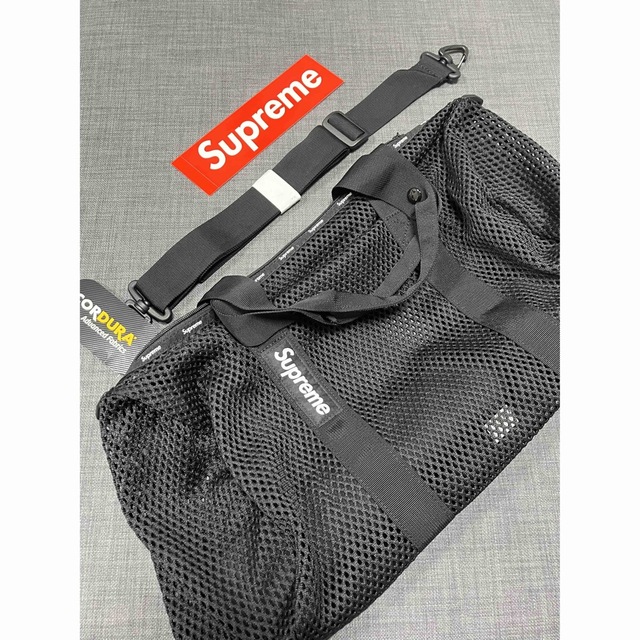 黒 Supreme Mesh Duffle Bag Black 23SS 新品