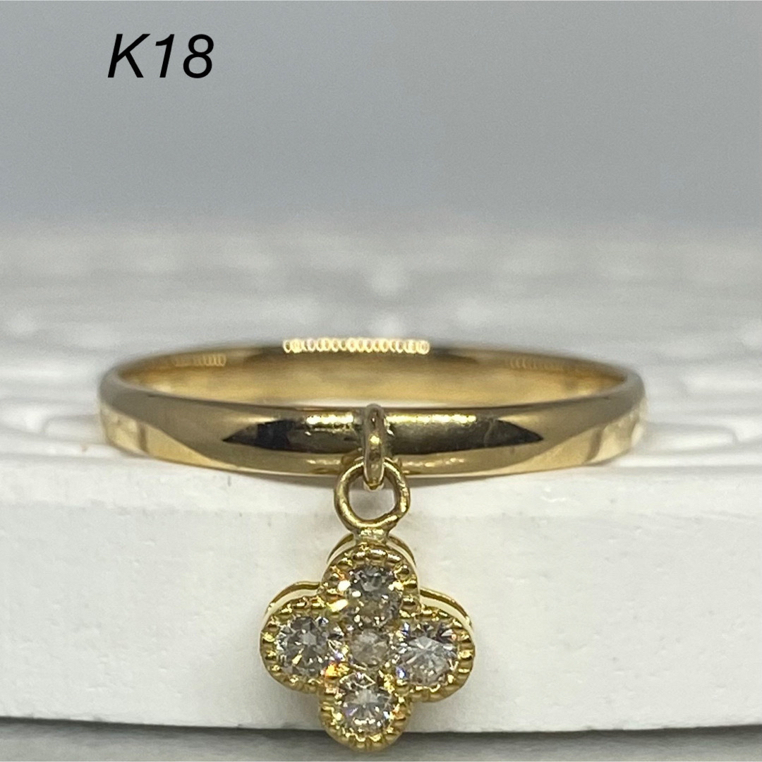 揺れる花 K18 ダイヤ0.15ct サイズ9 | www.innoveering.net