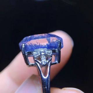 2022新生活 【天然】ブルールチル デュモルチエライト リングs925 13