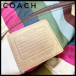 【美品】COACH ブラック レザー 2WAY バッグ POPPY 16285