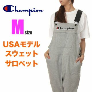 チャンピオン(Champion)の【新品】チャンピオン サロペット M グレー オーバーオール レディース(サロペット/オーバーオール)