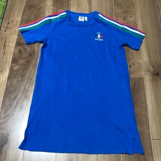 アディダス(adidas)のアディダス　ミニワンピース　tｼｬﾂ  レア　サッカー　イタリア(ミニワンピース)