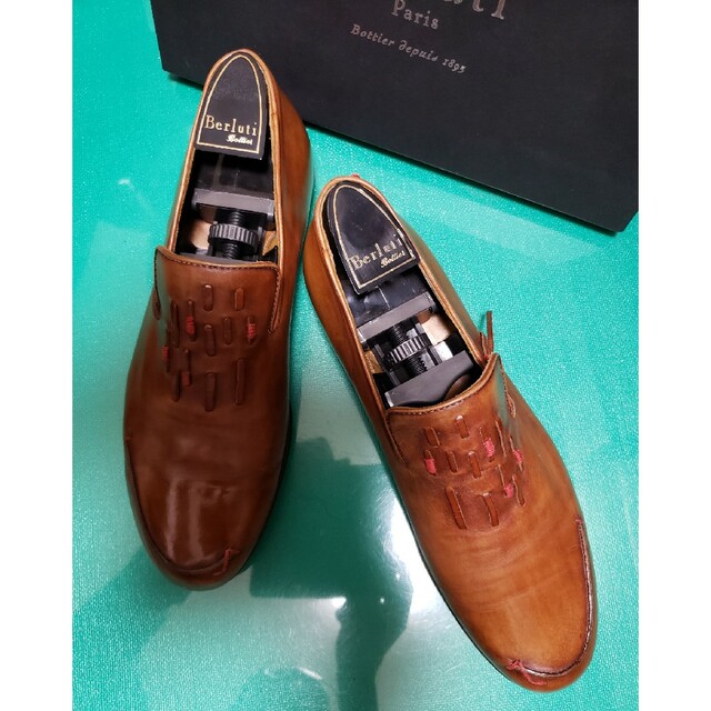 Berluti　ベルルッティ　デュルー　7.5　マダムオルガ期　ブラウン