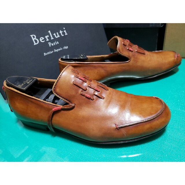 Berluti　ベルルッティ　デュルー　7.5　マダムオルガ期　ブラウン