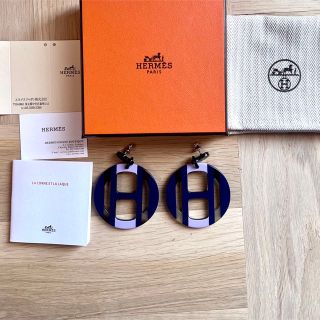 エルメス(Hermes)のエルメス Hエキップ ピアス　定価78,100円　バッファローホーン(ピアス)