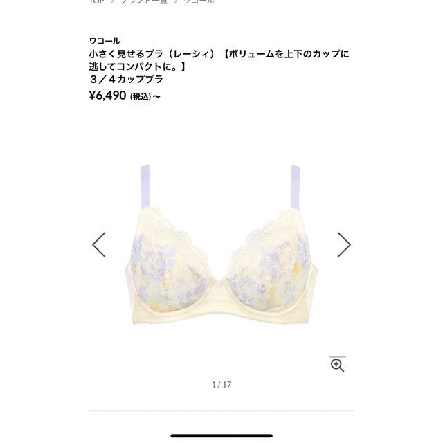 お値下げ！ワコール小さく見せるブラH80。未使用。