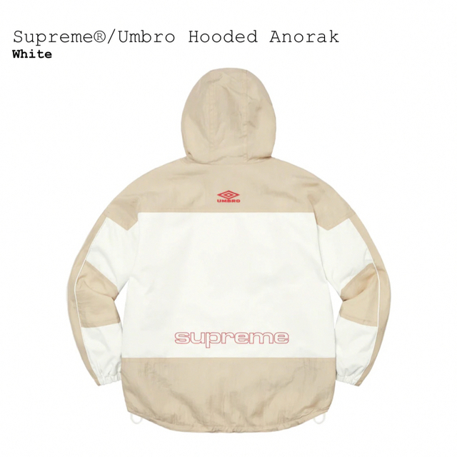 2021秋冬新作】 Supreme Umbro Hooded Anorack white agapeeurope.org