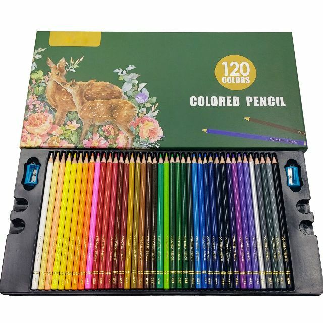 Jinboyoupin120色のデッサン鉛筆セット、ソフトコア、色鉛筆、油性色鉛 2