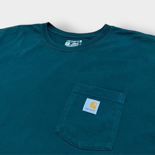 carhartt(カーハート)の【Carhartt】2XL ビッグサイズ ポケットTシャツ ワンポイント 古着 メンズのトップス(Tシャツ/カットソー(半袖/袖なし))の商品写真