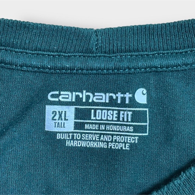 carhartt(カーハート)の【Carhartt】2XL ビッグサイズ ポケットTシャツ ワンポイント 古着 メンズのトップス(Tシャツ/カットソー(半袖/袖なし))の商品写真