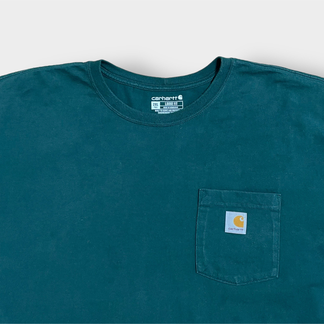 carhartt(カーハート)の【Carhartt】2XL ビッグサイズ ポケットTシャツ ワンポイント 古着 メンズのトップス(Tシャツ/カットソー(半袖/袖なし))の商品写真