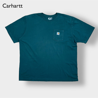 カーハート(carhartt)の【Carhartt】2XL ビッグサイズ ポケットTシャツ ワンポイント 古着(Tシャツ/カットソー(半袖/袖なし))