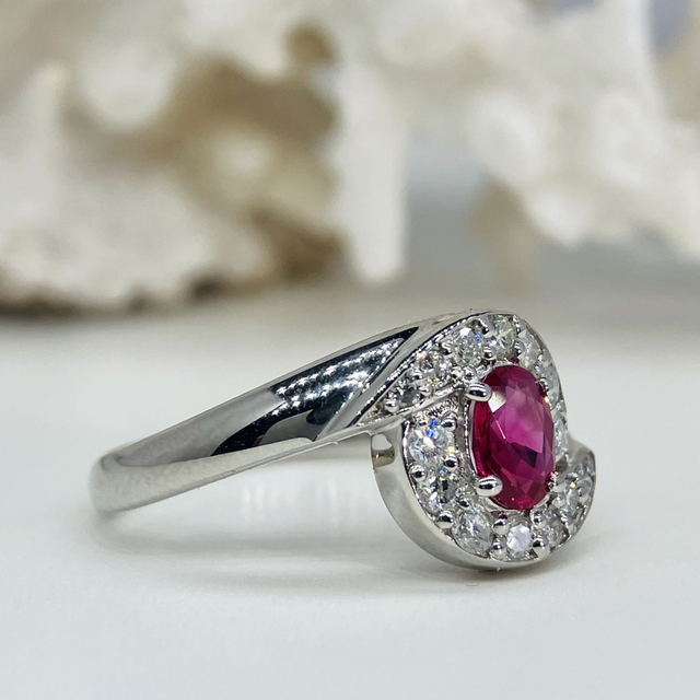 ルビー　リング　PT900   ダイヤモンド レディースのアクセサリー(リング(指輪))の商品写真