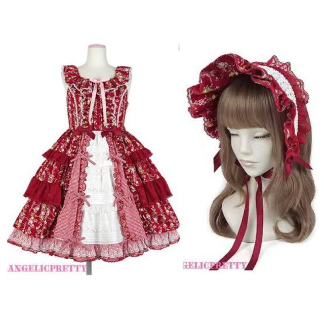 ひざ丈ワンピース petit bouquet JSK+ボンネット 16400円 純正大特価