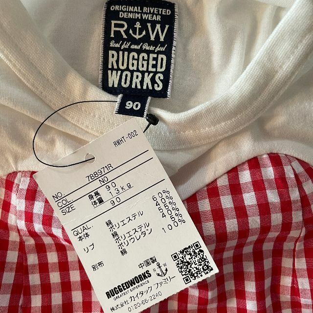 RUGGEDWORKS(ラゲッドワークス)の新品☀夏物☀重ね着風半袖Tシャツ　RUGGED WORKS 　女の子90cm キッズ/ベビー/マタニティのキッズ服女の子用(90cm~)(Tシャツ/カットソー)の商品写真