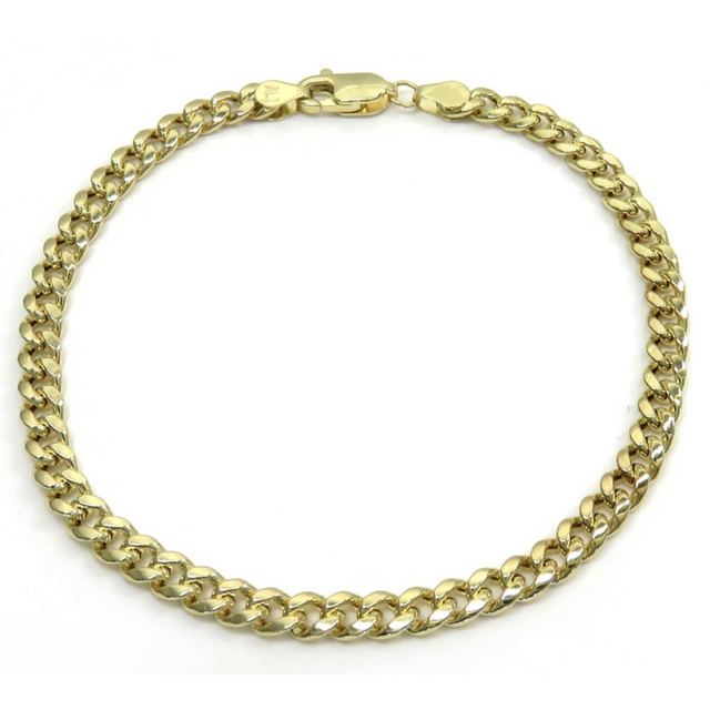 10k Yellow Gold Miami Cuban Bracelet 4.5 メンズのアクセサリー(ブレスレット)の商品写真