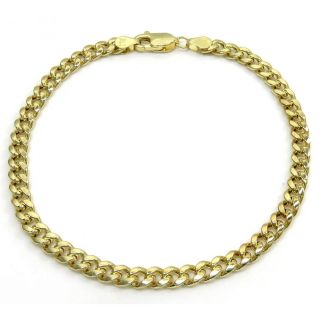 10k Yellow Gold Miami Cuban Bracelet 4.5(ブレスレット)