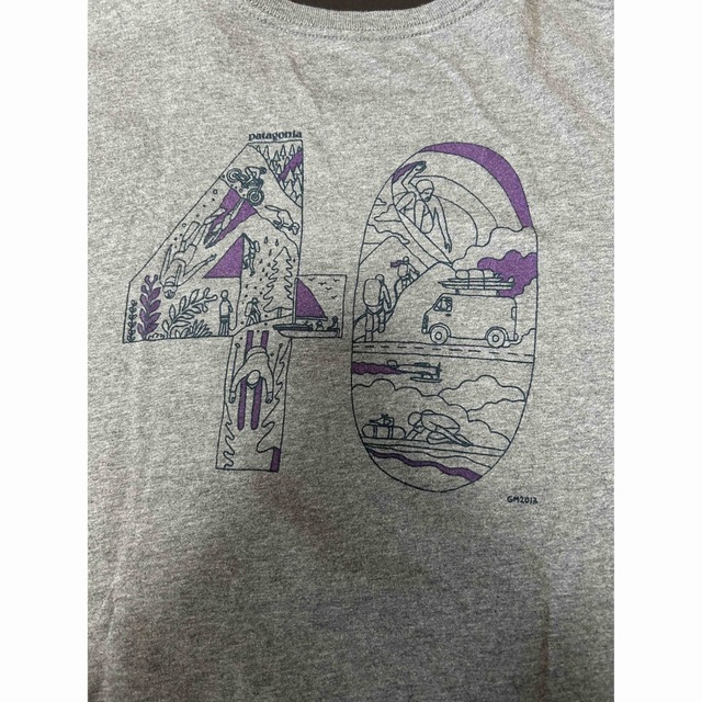 patagonia(パタゴニア)のレア　希少　入手困難　patagonia 40周年 Tシャツ L メンズのトップス(Tシャツ/カットソー(半袖/袖なし))の商品写真
