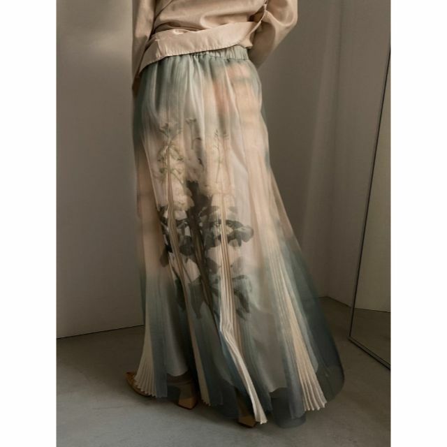 Ameri VINTAGE(アメリヴィンテージ)のSAYO NAGASE SPRING EVENING COLLAB SKIRT レディースのスカート(ロングスカート)の商品写真