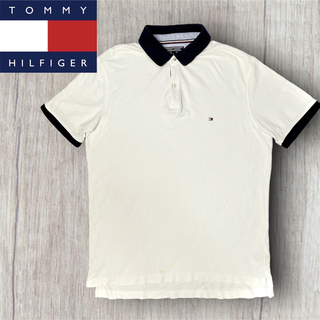 トミーヒルフィガー(TOMMY HILFIGER)のTOMMY HILFIGER トミーヒルフィガー　ポロシャツ　ポイント刺繍 XL(ポロシャツ)