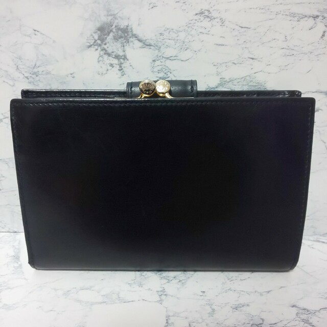 極希少/美品 CELINE がま口コンパクトウォレット トリオンフ カーフレザー