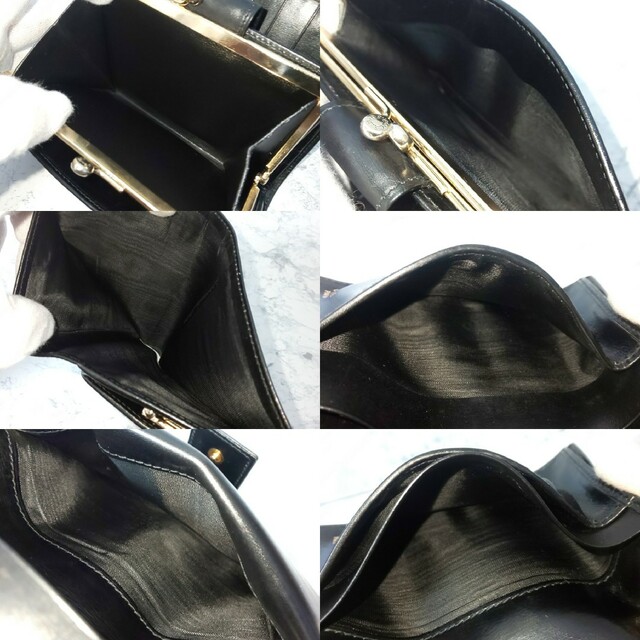 極希少/美品 CELINE がま口コンパクトウォレット トリオンフ カーフレザー