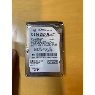 ヒタチ(日立)の【HITACHI】SATA 2.5インチ HHD 250GB【ジャンク扱い】(PCパーツ)