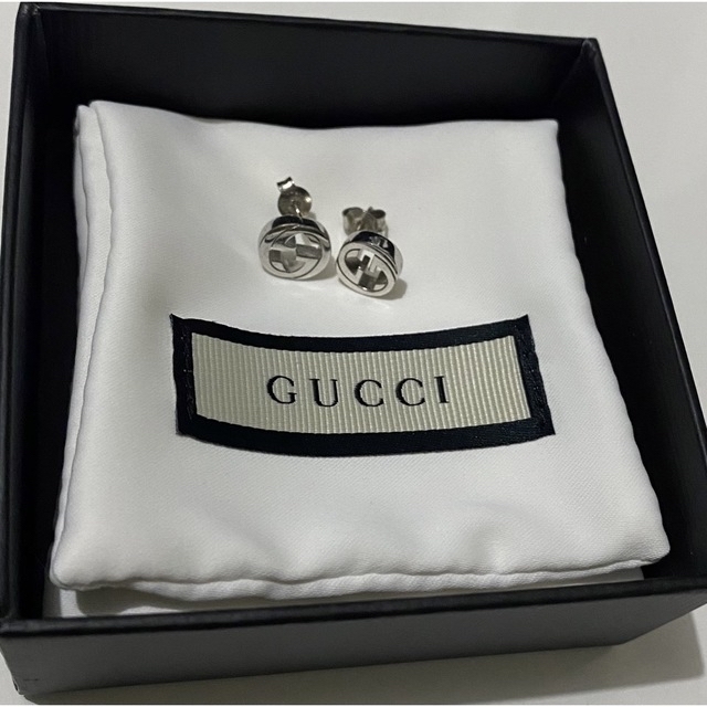 Gucci(グッチ)の箱付きGUCCI シルバー インターロッキングG ピアス レディースのアクセサリー(ピアス)の商品写真