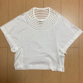 トーガ(TOGA)のトーガ　トップスネックシースルー　ホワイト(Tシャツ(半袖/袖なし))