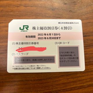 ジェイアール(JR)のJR東日本株主優待券1枚(鉄道乗車券)