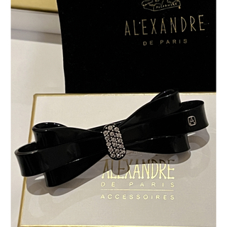 アレクサンドルドゥパリ(Alexandre de Paris)のAlexandre de Paris祭り12  バレッタ　黒リボン(バレッタ/ヘアクリップ)