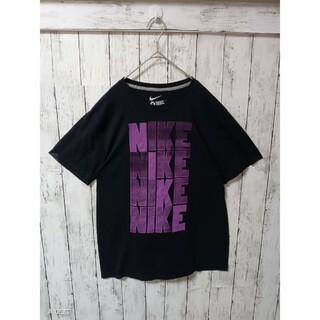 ナイキ(NIKE)のNIKE/ナイキ　Tシャツ　Mサイズ ゴツナイキ　ブラック　パープル(Tシャツ/カットソー(半袖/袖なし))