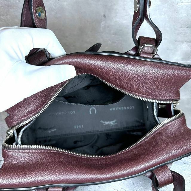 【美品】LONGCHAMP ラヴォヤジューズ ハンドバッグ 2wayショルダー