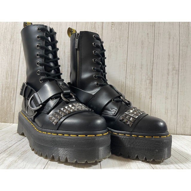 Dr.Martens(ドクターマーチン)のレアモデル　ドクターマーチン☆☆ＪＡＤＯＮ　HI  ＳＴＵＤ☆☆サイドジップ レディースの靴/シューズ(ブーツ)の商品写真