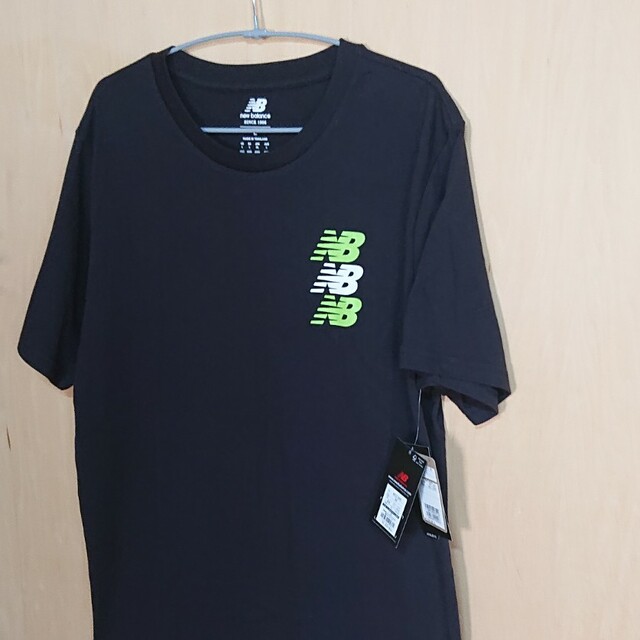 New Balance(ニューバランス)の新品 ニューバランス 黒 XLサイズ Tシャツ 半袖 メンズのトップス(Tシャツ/カットソー(半袖/袖なし))の商品写真