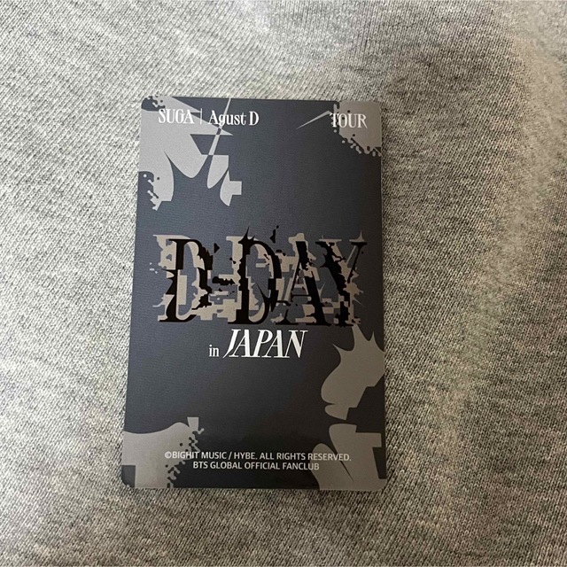 Agust D D-DAY tour ユンギ SUGA トレカ 1