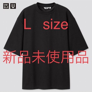 ユニクロ(UNIQLO)のUNIQLO エアリズムコットン オーバーサイズTシャツ（5分袖）　black(Tシャツ/カットソー(半袖/袖なし))