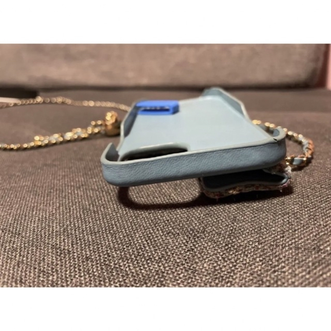 CHANEL - シャネルCHANEL iPhone12Pro ツイード チェーンショルダー
