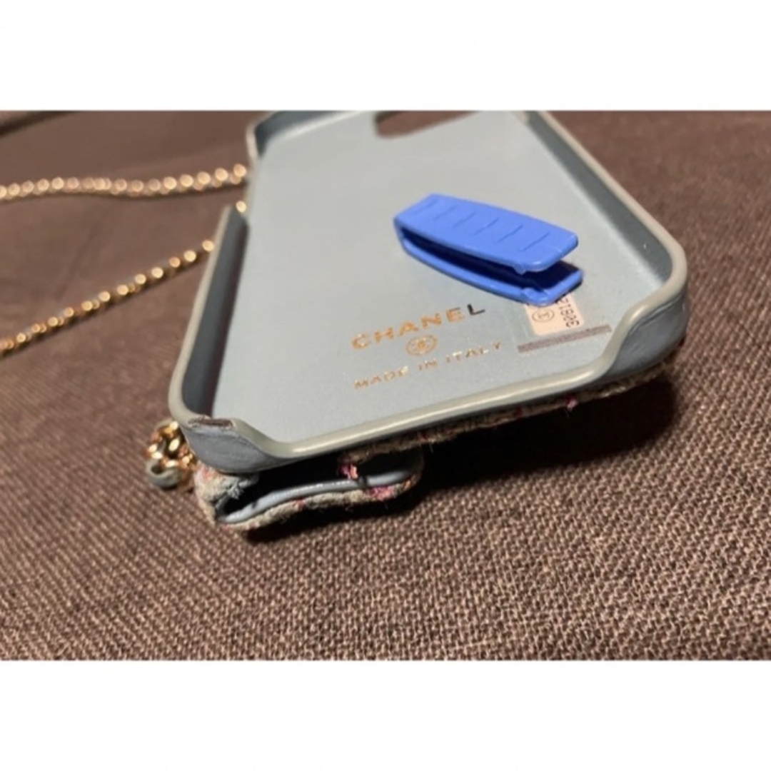 CHANEL - シャネルCHANEL iPhone12Pro ツイード チェーンショルダー