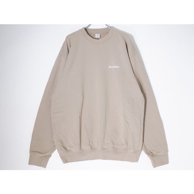 SPORTY&RICHスポーティアンドリッチ L'Appartementアパルトモン購入2021AW SERIF LOGO CREWNECK  P/Oスウェット【M】【LTSA71742】