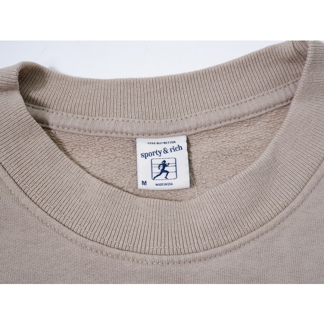 SPORTY&RICHスポーティアンドリッチ L'Appartementアパルトモン購入2021AW SERIF LOGO CREWNECK P/Oスウェット【M】【LTSA71742】