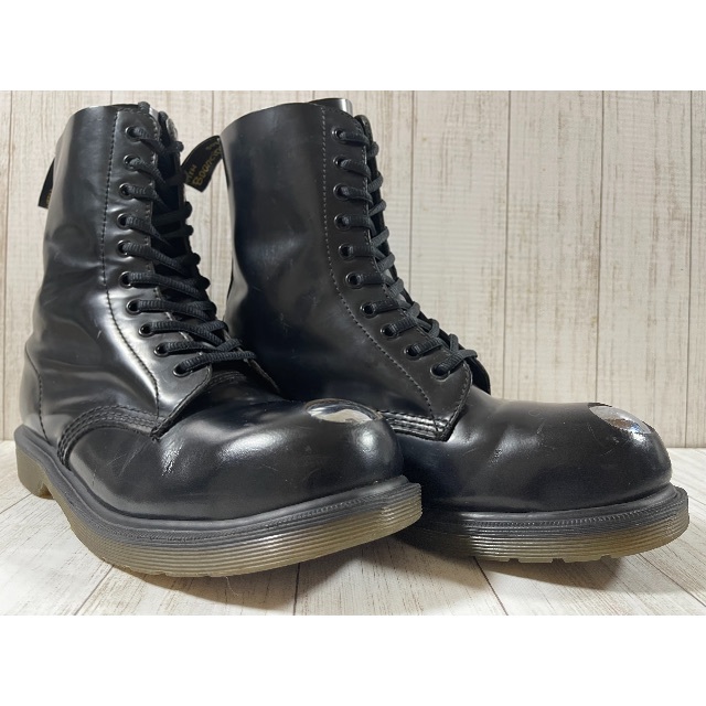 激レア DR. MARTENS イングランド スチールトゥ 10ホール　黒