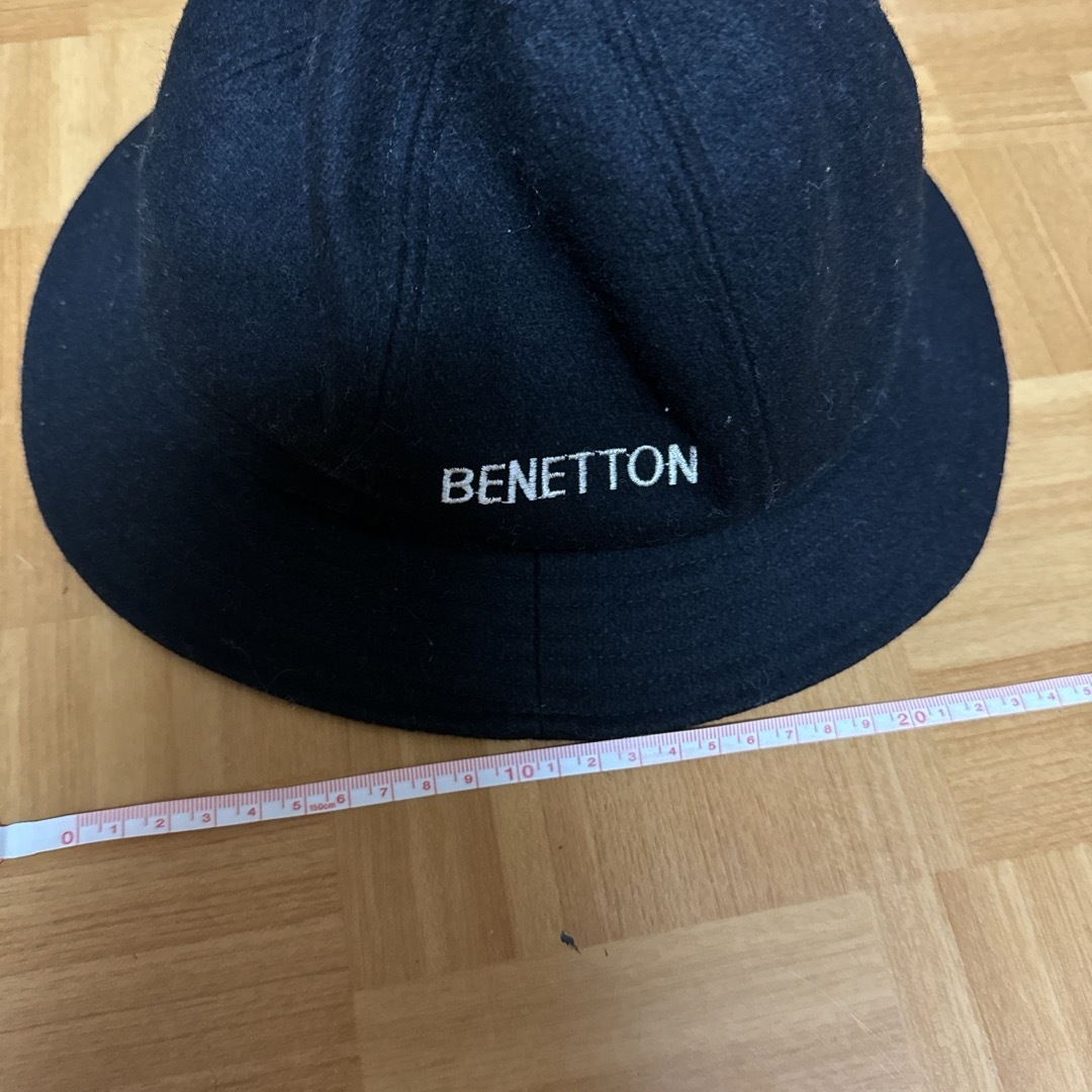 BENETTON(ベネトン)のBenetton ベネトン 帽子 バケットハット バケハ ブラック 黒 無地 レディースの帽子(ハット)の商品写真
