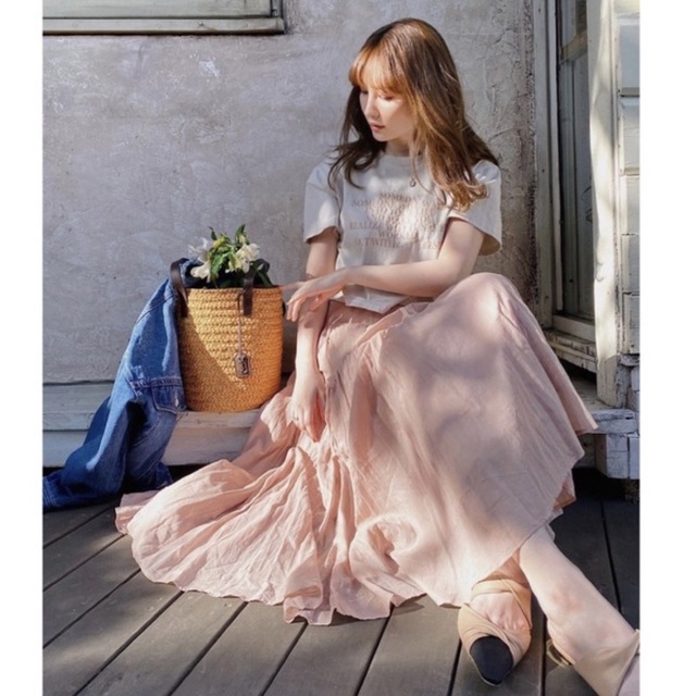 Her lip to(ハーリップトゥ)のAsymmetric Tiered Cotton-voile Skirt レディースのスカート(ロングスカート)の商品写真