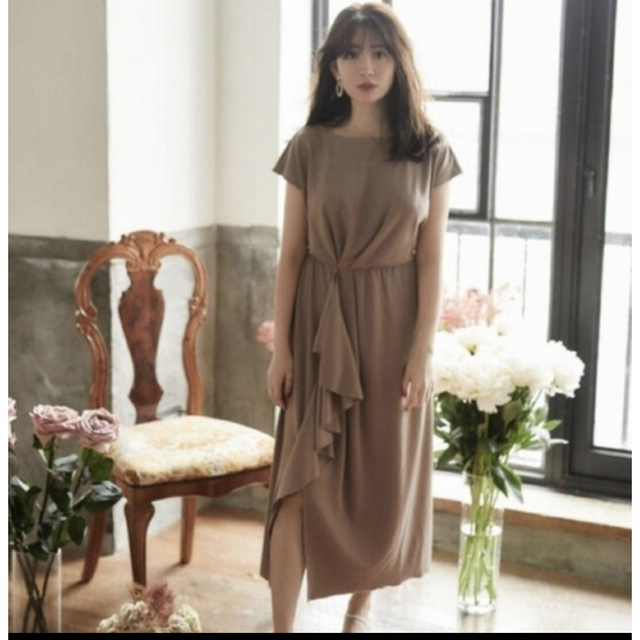 Herlipto♡Asymmetric Ruffled Jersey Dress