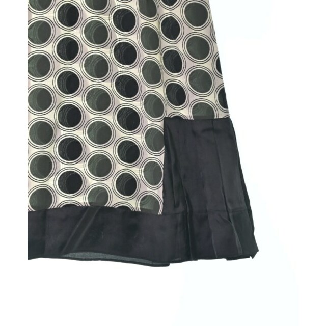 MARNI マルニ ひざ丈スカート 40(M位) 黒x白x緑系